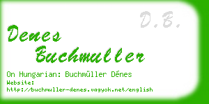 denes buchmuller business card
