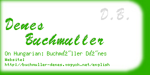 denes buchmuller business card